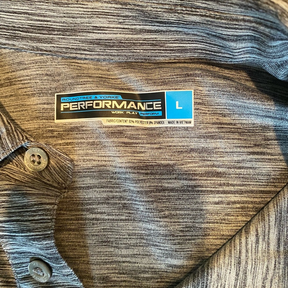 Round tree and York Men’s performace golf polo size large